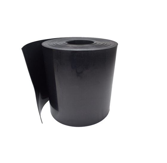 Gietrand HDPE zwart 2mm dik, 30cm hoog, rol 25 meter