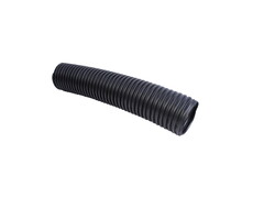 Beluchtingsslang PVC Ø80mm zwart gesleufd met kous 50 meter