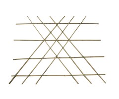 Bamboe leirek 180 cm met 6 vouwen - uitschuifbaar tuinrek