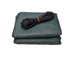 Aanhangernet fijnmazig 2,5x4,5 m met elastiek zwart