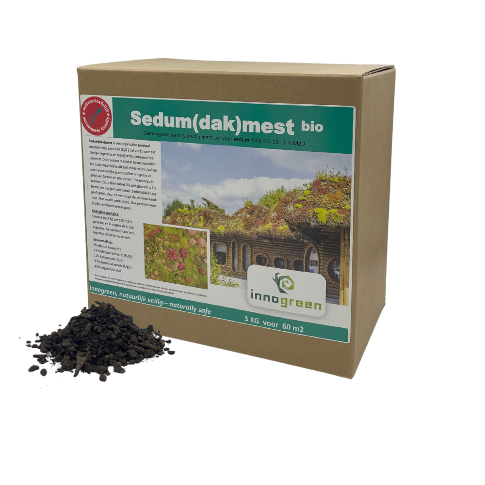Sedumdakmest bio 3 kg - organische meststof voor 60 m² sedumdak