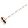 Straatbezem natuurvezel 45cm halfrond met steel - wegenbouw