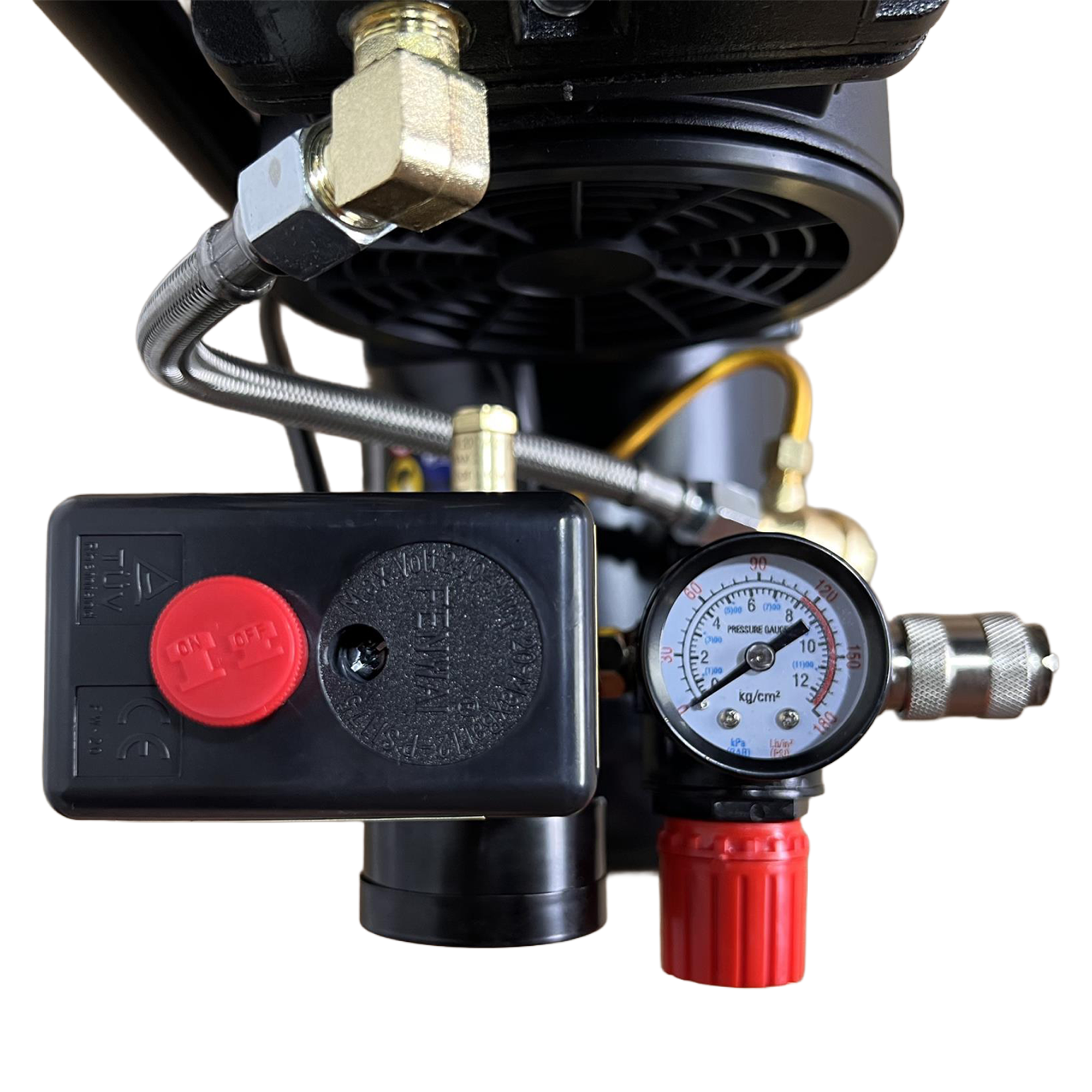 Stille compressor 48 dB olievrij 6 liter 8 bar 550W Kibani Ecoline