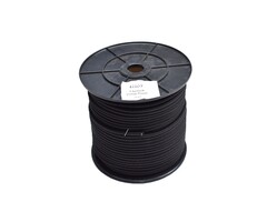 Elastisch koord 8 mm zwart - 100 meter rol