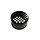 Eindkap staal rond 80mm zwart met beluchtingsgaten, verzinkt RAL 9005