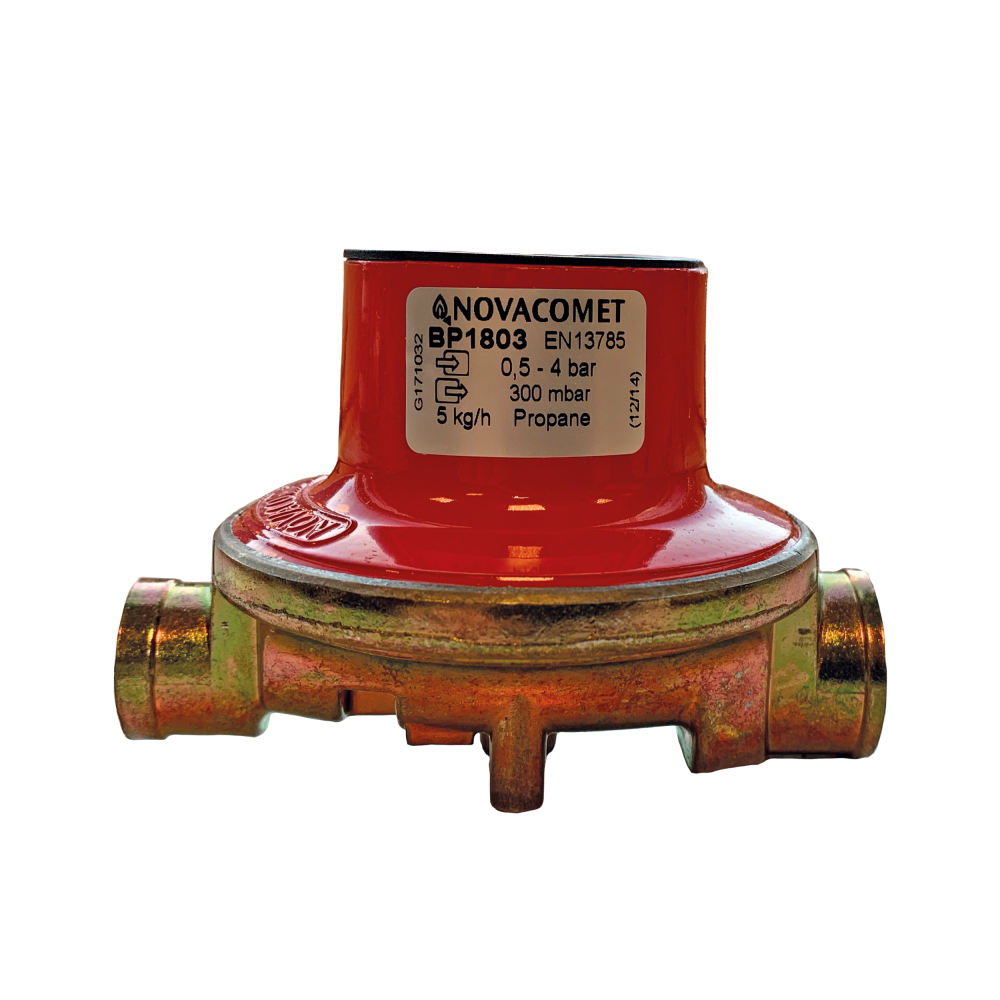 Drukregelaar 300 mbar propaan 5 kg/h met 1/4x3/8 inch aansluiting