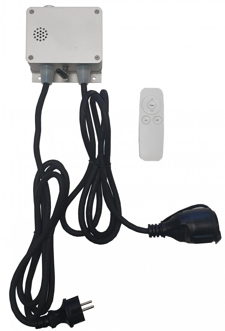 Bluetooth dimmer voor infraroodverwarming met afstandsbediening zilver