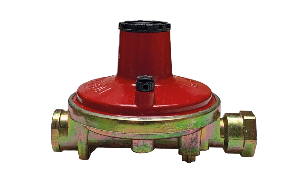 Gasdrukregelaar 30-50 mbar 10 kg met 1/2x1/2 inch aansluiting