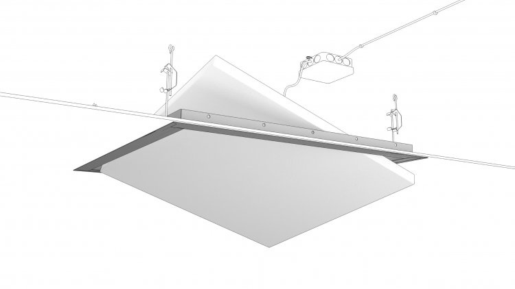 Inbouwframe voor Ecosun infraroodpaneel 300 - Flushframe montage
