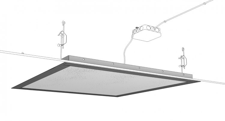 Inbouwframe voor Ecosun infraroodpaneel 600 - Flushframe montage