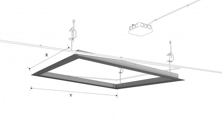 Ecosun Flushframe 750 inbouwframe voor infraroodpanelen
