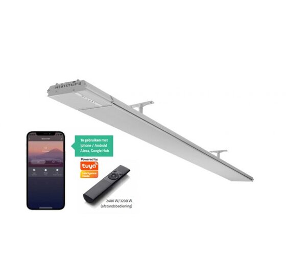 Terrasverwarming - Heatstrip Elegance 3200 watt + Remote & app