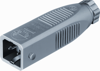 Hirschmann STAS20 stekker 2P+A grijs male connector