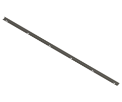 Elektrische onderdelen - Rail set type 121, RVS AISI304 dikte 0,8 mm L=840 mm