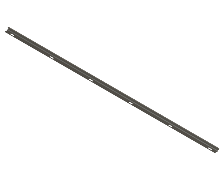 RVS railset type 121, 840 mm lang, AISI304 0,8 mm dikte