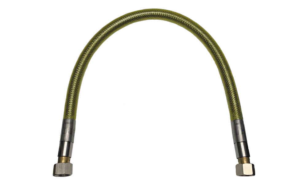 Gasslang RVS 200 cm M24 superieur voor veilige gasaansluiting