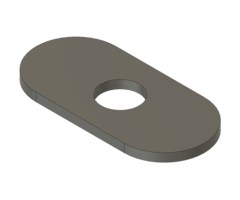 Elektrische onderdelen - Sluitring ovaal 20 x 10 x 1 mm RVS