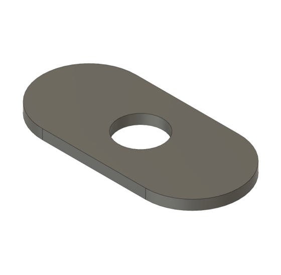 Elektrische onderdelen - Sluitring ovaal 20 x 10 x 1 mm RVS