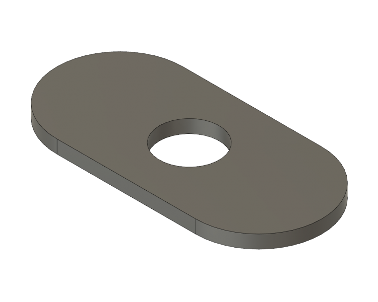 Ovale sluitring 20 x 10 x 1 mm RVS voor elektrische montage