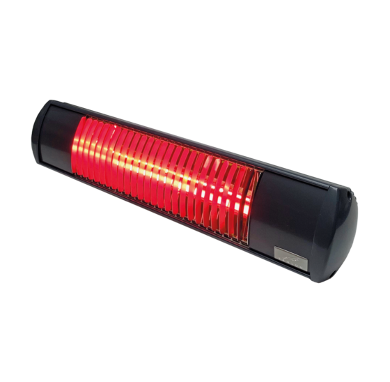 Terrasverwarming - Tansun Bahama IP ultra low glare 1,5 kW antraciet
