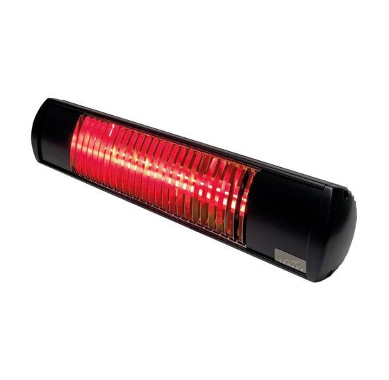 Terrasverwarming - Tansun Bahama IP ultra low glare 1,5 kW zwart