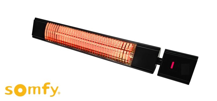 Infrarood terrasverwarmer Tansun Havana 2kW zwart met Somfy io