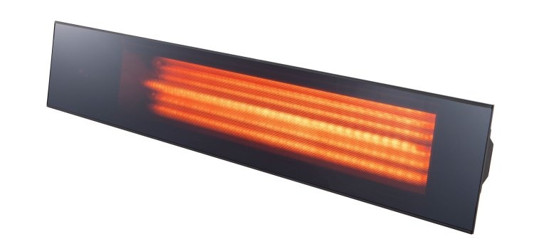 Infrarood terrasverwarmer 2,4 kW zwart met Somfy io-bediening