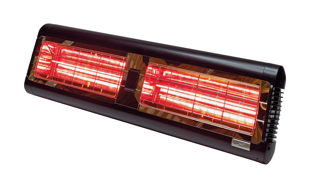 Infrarood terrasverwarming 3,0 kW ultra low glare zwart binnen/buiten