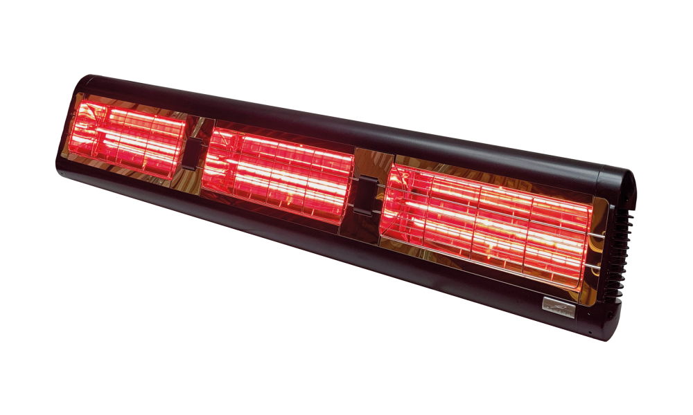 Infrarood terrasverwarmer 4,5 kW zwart ultra low glare binnen/buiten