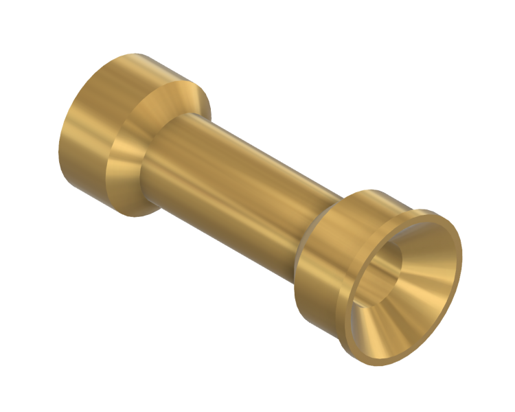 Venturi messing 25x62 mm met diameter 20 mm voor gasinfrarood