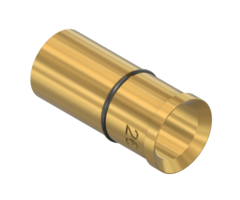 Gasonderdelen - Venturi messing 35x75 diam. 26 mm met veerring