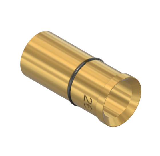 Gasonderdelen - Venturi messing 35x75 diam. 26 mm met veerring