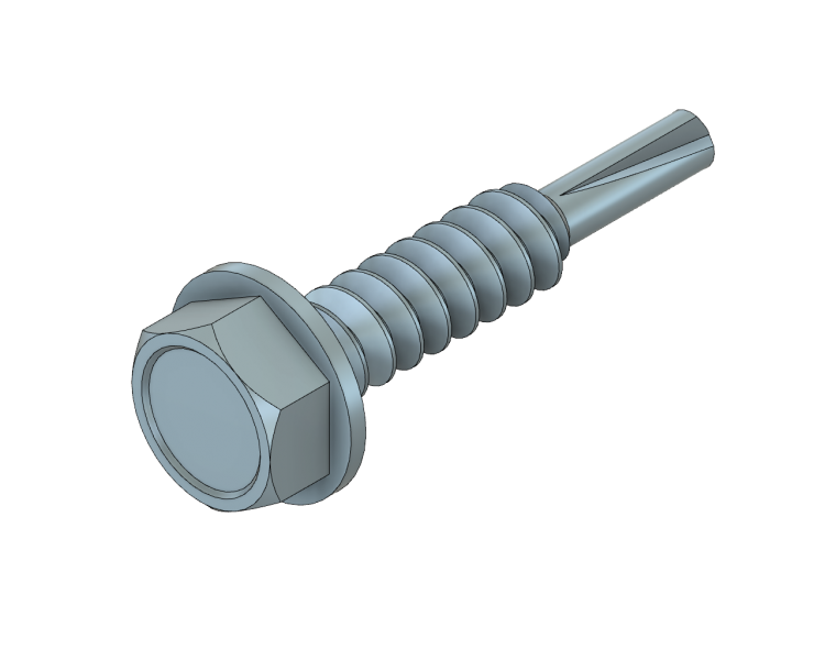 Zelfborende schroef 5,5 x 25 mm verzinkt met zeskantflens