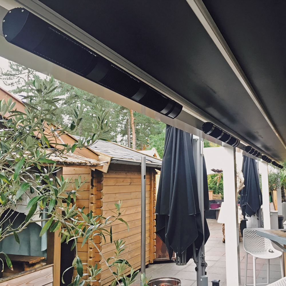 Infrarood terrasverwarmer 3,0 kW No Glare zwart binnen/buiten