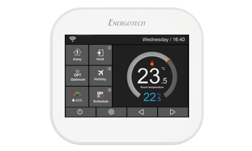 WiFi thermostaat Energo T60 met touchscreen en app bediening