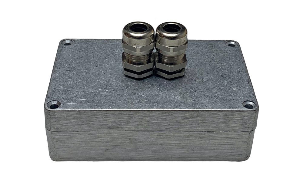 Aluminium RF montagebox blank, elektrische behuizing met kabelwartel