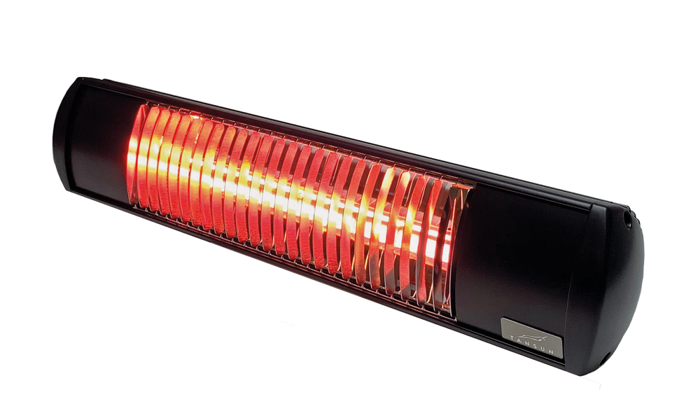 Infrarood terrasverwarmer 1,5 kW zwart voor binnen en buiten