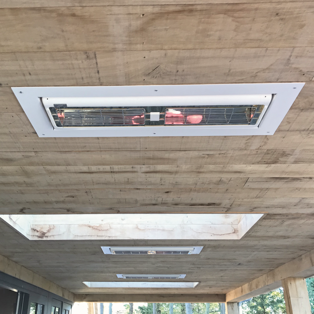 Infrarood terrasverwarming inbouw 6,0 kW wit - Tansun Sorrento