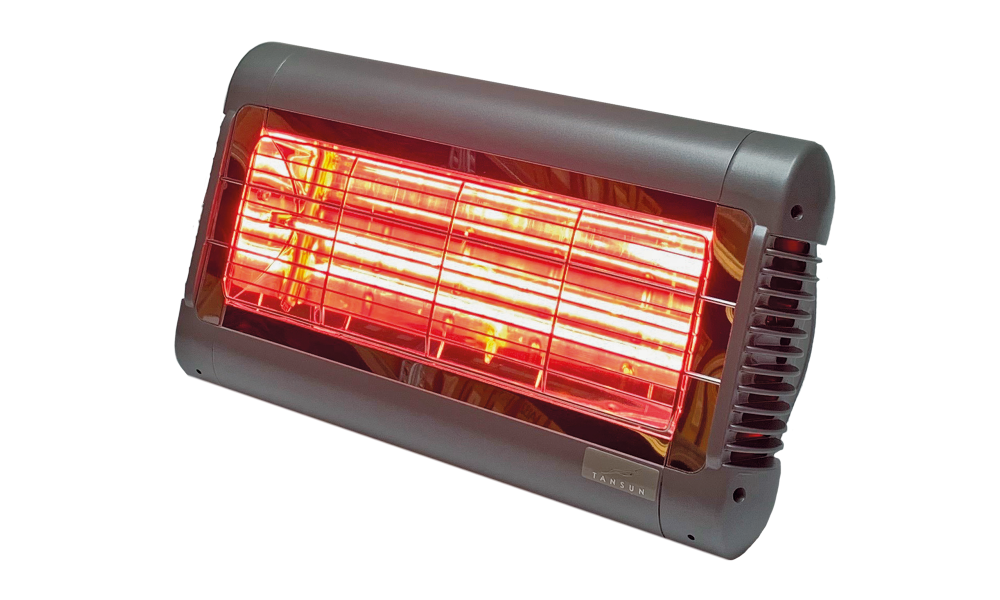 Infrarood terrasverwarmer 2000W Tansun Sorrento IP titanium binnen/buiten