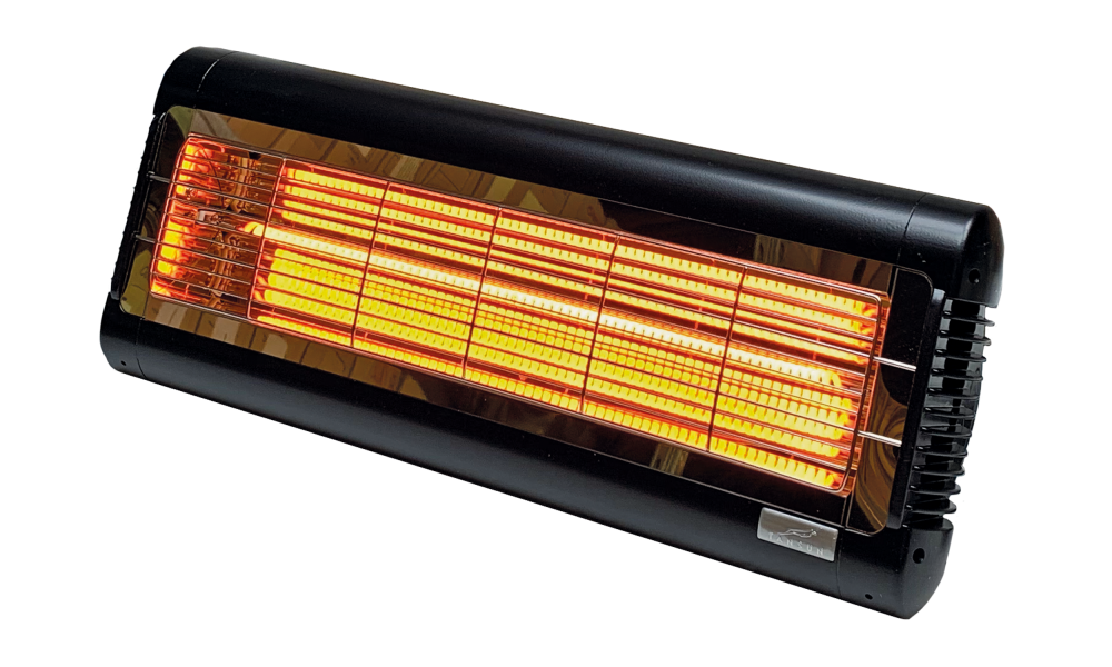 Infrarood terrasverwarmer 2000W carbon zwart IP24 binnen/buiten