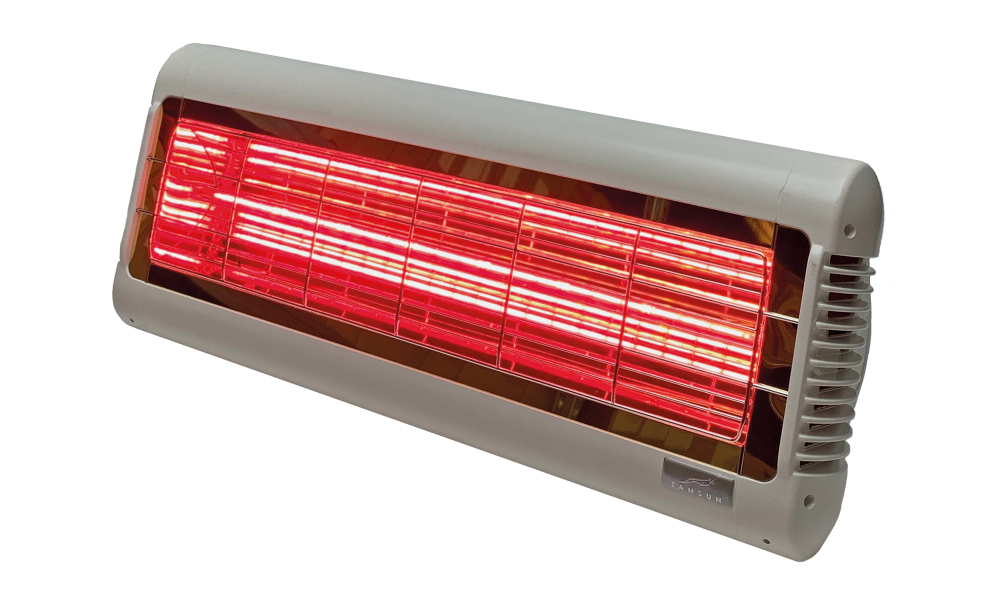 Infrarood terrasverwarmer 2,4 kW wit ultra low glare Tansun Monaco XL