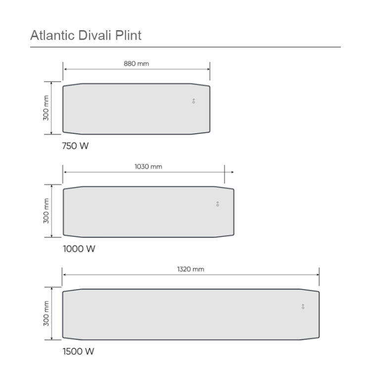Atlantic DIVALI CONNECTE PL 1500 W - Slimme Radiator Wit