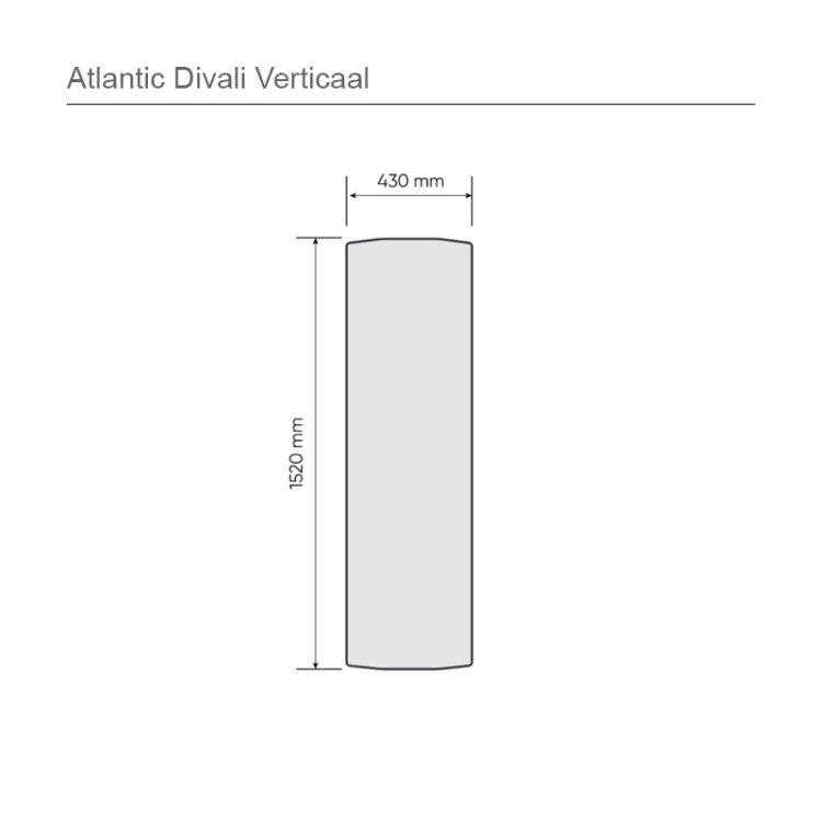 Atlantic DIVALI CONNECTE V 1500W Wit Verticale Radiator