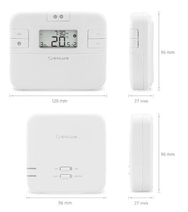 Salus RT510RF Draadloze Thermostaat met Opbouw Ontvanger