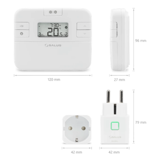 Salus RT510SPE Draadloze Thermostaat met Plugin Ontvanger