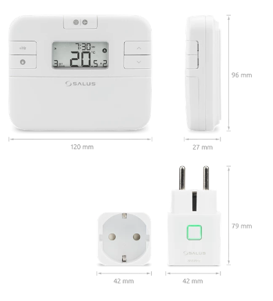 Salus RT510SPE Draadloze Thermostaat met Plugin Ontvanger
