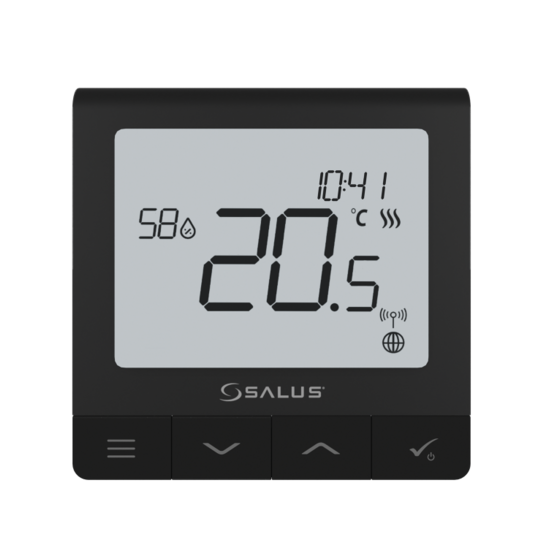 Salus SQ610BRF Draadloze Thermostaat Zwart