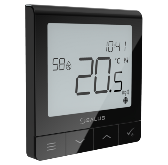 Salus SQ610BRF Draadloze Thermostaat Zwart