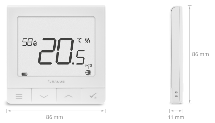 Salus SQ610RF Draadloze Thermostaat