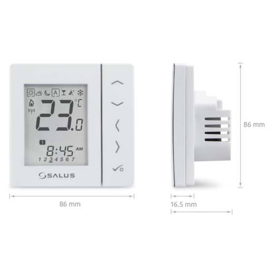 Salus VS10WRF thermostaat bedraad wit